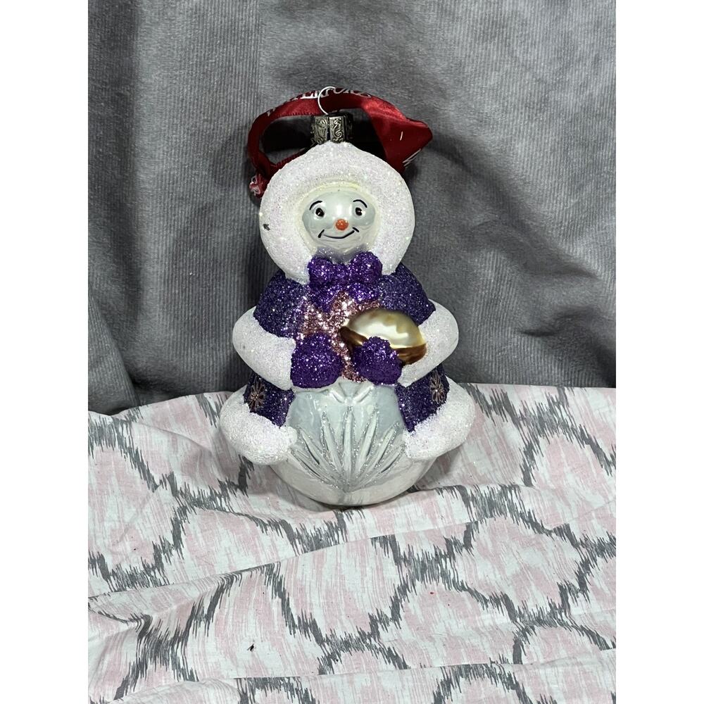 Waterford Holiday Heirlooms 10th Anniversary Snowman Ornament